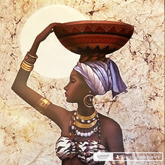 New Set of 3 African Women Canvas Posters 31”x12” Modern Wall Art - Picture 7 of 7